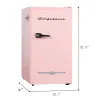 PINK RETRO BEVERAGE FRIDGE