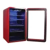 RED GLASS DOOR RETRO BEVERAGE FRIDGE