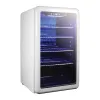 3.4CUFT GLASS DOOR RETRO BEVERAGE FRIDGE-WHITE