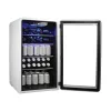 3.4CUFT GLASS DOOR RETRO BEVERAGE FRIDGE-WHITE