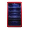 RED GLASS DOOR RETRO BEVERAGE FRIDGE