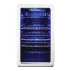 3.4CUFT GLASS DOOR RETRO BEVERAGE FRIDGE-WHITE