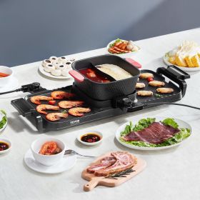 2-in-1 Electric Smokeless BBQ Pan With Removable Pot