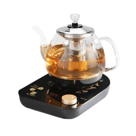 Multi-functional Glass Teapot (Color: Black)