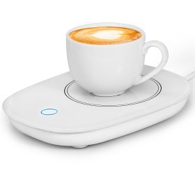 Coffee Mug Warmer Cup Warmer Auto Shut Off (Color: White)