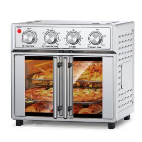 29.5 QT Air Fryer Convection Toaster Oven, French Door (Option: AFJ26AStainless)