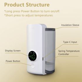 Portable Bottle Warmer Baby Milk Warmer (Color: White)
