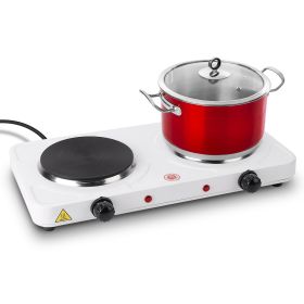 Double Electric Burner (Color: White)