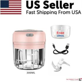 Garlic, Chili, Onion, Fruits Meat Mincer Blender Mixer (Option: Pink)