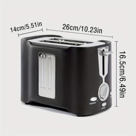 2 Slice Toaster, Quick & Even Results Every Time (Color: Black)