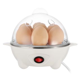 Electric Egg Cooker 7-Capacity Hard-Boiled Egg Maker (Color: White)