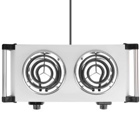 2000W Electric Dual Burner (Option: Silver_Double)