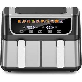 Double-basket Air Fryer (Option: Black)