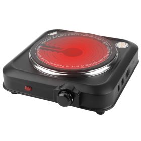 1Pc 1200W Electric Infrared Single Burner (Color: Black)